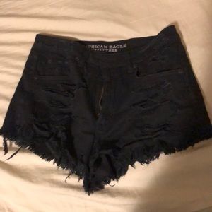 Black hi- rise shorts